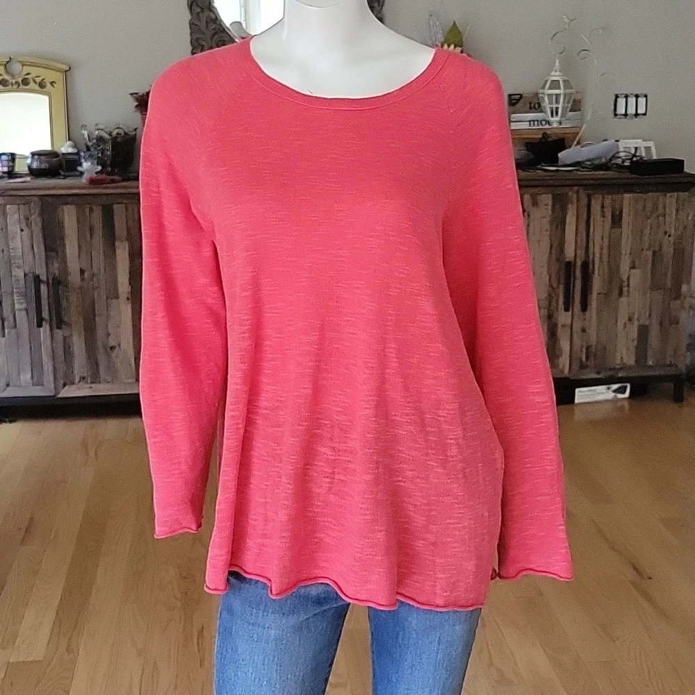 Eileen Fisher Flora Organic Linen and Cotton Blend Top - Picture 2 of 10